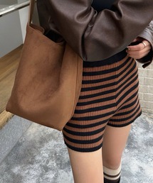 MEMECLE（メメクル）の「【 MEMECLE / メメクル 】ボーダーニットショートパンツ（その他パンツ）」