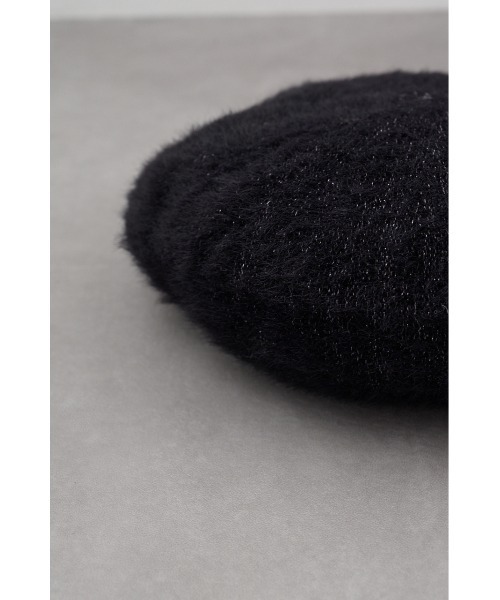 AZUL by moussy（アズールバイマウジー）の「シャギーベレー帽（ハンチング/ベレー帽・レディース・ライトグレー/ブラック・FREE）」の9枚目の写真