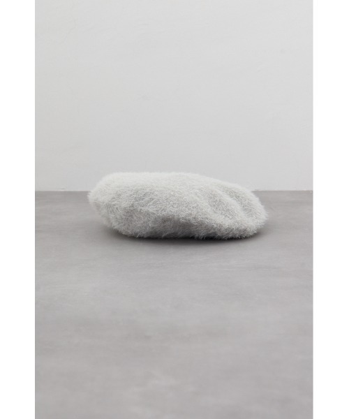 AZUL by moussy（アズールバイマウジー）の「シャギーベレー帽（ハンチング/ベレー帽・レディース・ライトグレー/ブラック・FREE）」の3枚目の写真