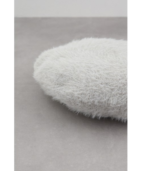 AZUL by moussy（アズールバイマウジー）の「シャギーベレー帽（ハンチング/ベレー帽・レディース・ライトグレー/ブラック・FREE）」の5枚目の写真