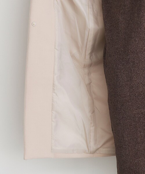 THE SHOP TK （ザ ショップ ティーケー ）の「◆ダブルクロスノーカラーロングコート（ノーカラーコート・レディース・ライトベージュ/ブラック・12/13）」の13枚目の写真