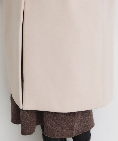 THE SHOP TK （ザ ショップ ティーケー ）の「◆ダブルクロスノーカラーロングコート（ノーカラーコート・レディース・ライトベージュ/ブラック・12/13）」の21枚目の写真