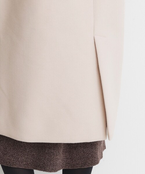 THE SHOP TK （ザ ショップ ティーケー ）の「◆ダブルクロスノーカラーロングコート（ノーカラーコート・レディース・ライトベージュ/ブラック・12/13）」の22枚目の写真