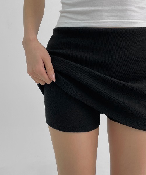 BLACKUP（ブラックアップ）の「[MADE] シャブリンミニスカートパンツ（スカート・レディース・ブラック/チャコール・ONESIZE）」の17枚目の写真