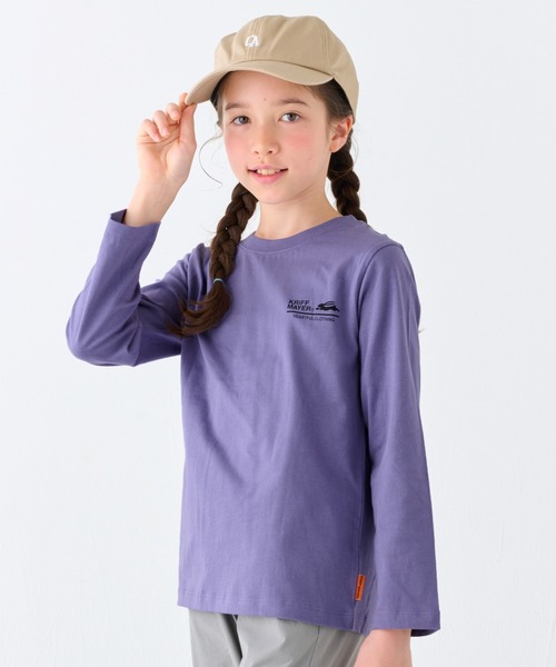 KRIFF MAYER Kid's Collection（クリフメイヤーキッズコレクション）の「【綿100％】楽LUCK-T（ロゴ）（Tシャツ/カットソー・キッズ・パープル/オフホワイト/イエロー/チャコール/ブルーグリーン/ネイビー・170/150/140/160/130/120）」の17枚目の写真