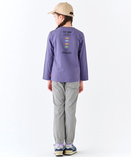 KRIFF MAYER Kid's Collection（クリフメイヤーキッズコレクション）の「【綿100％】楽LUCK-T（ロゴ）（Tシャツ/カットソー・キッズ・パープル/オフホワイト/イエロー/チャコール/ブルーグリーン/ネイビー・170/150/140/160/130/120）」の18枚目の写真