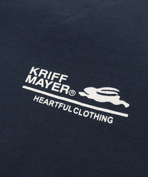 KRIFF MAYER Kid's Collection（クリフメイヤーキッズコレクション）の「【綿100％】楽LUCK-T（ロゴ）（Tシャツ/カットソー・キッズ・パープル/オフホワイト/イエロー/チャコール/ブルーグリーン/ネイビー・170/150/140/160/130/120）」の8枚目の写真