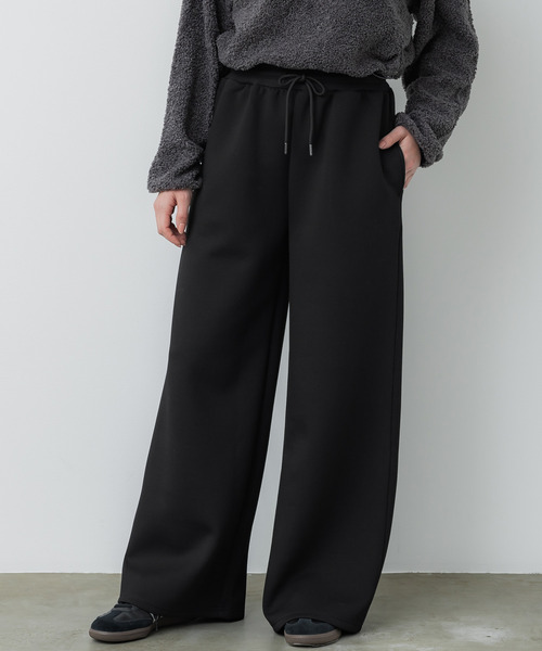 coca(coca)(コカ)の「ソフトスウェットワイドパンツ(スウェットパンツ・レディース・ブラック/グレー・L/M)」の2枚目の写真