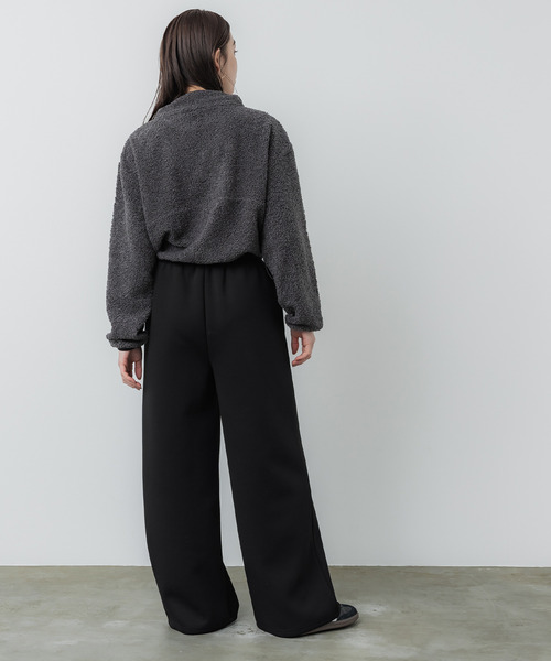 coca(coca)(コカ)の「ソフトスウェットワイドパンツ(スウェットパンツ・レディース・ブラック/グレー・L/M)」の6枚目の写真