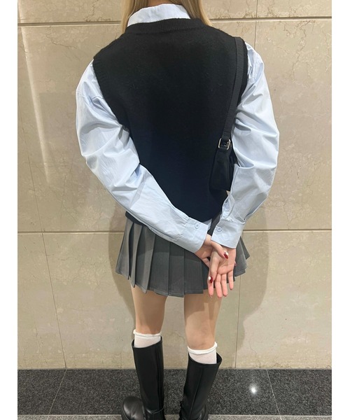 PHILLY(フィリー)の「【PHILLY】ケーブルニットベスト(ベスト・レディース・ブラック/アイボリー/ピンク・FREE)」の13枚目の写真