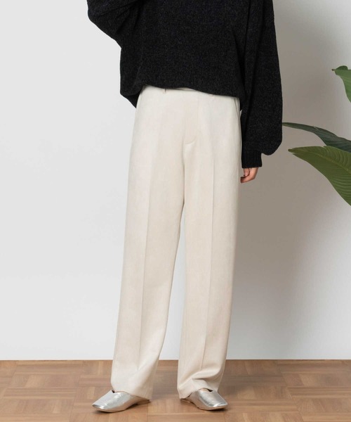 Right-on（ライトオン）の「【HONEYSUCKLE ROSE】フェイクスウェードパンツ（その他パンツ・レディース・ダークグレー/ブラウン/オフホワイト・M/XL/L）」の2枚目の写真