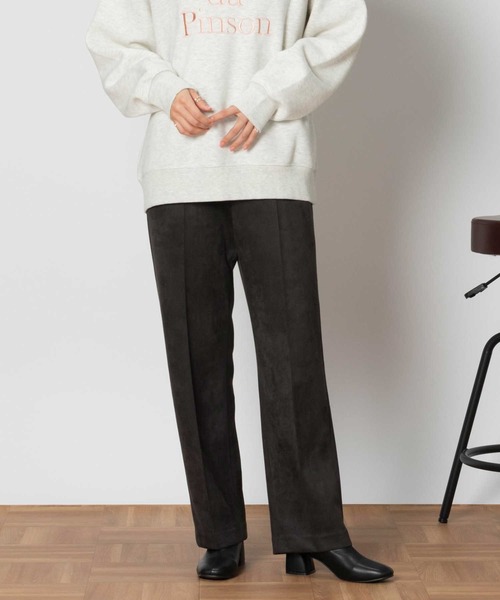 Right-on（ライトオン）の「【HONEYSUCKLE ROSE】フェイクスウェードパンツ（その他パンツ・レディース・ダークグレー/ブラウン/オフホワイト・M/XL/L）」の3枚目の写真