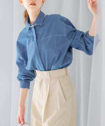 URBAN RESEARCH ROSSO WOMEN | ステッチデザインデニムシャツ(シャツ/ブラウス)