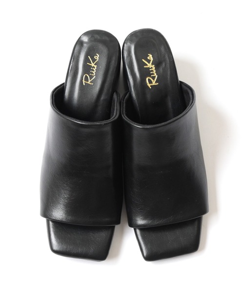 RiiiKa（リーカ）の「【RiiiKa/リーカ】スクエアトゥ甲深サンダル（サンダル・レディース・ブラウン/アイボリー/ブラック・S/M/L/LL）」の4枚目の写真