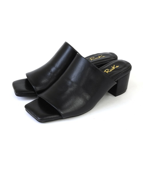 RiiiKa（リーカ）の「【RiiiKa/リーカ】スクエアトゥ甲深サンダル（サンダル・レディース・ブラウン/アイボリー/ブラック・S/M/L/LL）」の5枚目の写真