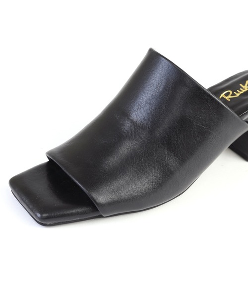 RiiiKa（リーカ）の「【RiiiKa/リーカ】スクエアトゥ甲深サンダル（サンダル・レディース・ブラウン/アイボリー/ブラック・S/M/L/LL）」の9枚目の写真