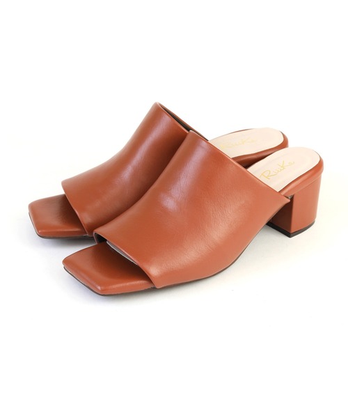 RiiiKa（リーカ）の「【RiiiKa/リーカ】スクエアトゥ甲深サンダル（サンダル・レディース・ブラウン/アイボリー/ブラック・S/M/L/LL）」の12枚目の写真