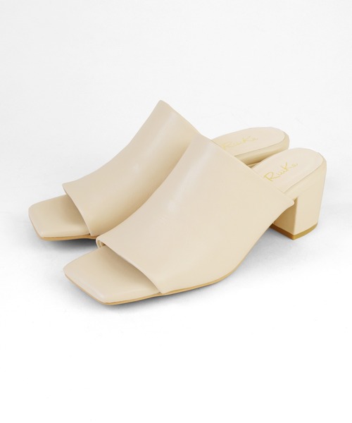 RiiiKa（リーカ）の「【RiiiKa/リーカ】スクエアトゥ甲深サンダル（サンダル・レディース・ブラウン/アイボリー/ブラック・S/M/L/LL）」の18枚目の写真