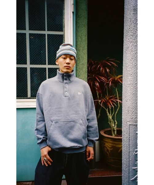 KEBOZ（ケボズ）の「BORDER BEANIE（ニットキャップ/ビーニー・メンズ・グレー/ブラック/カーキ・FREE）」の4枚目の写真