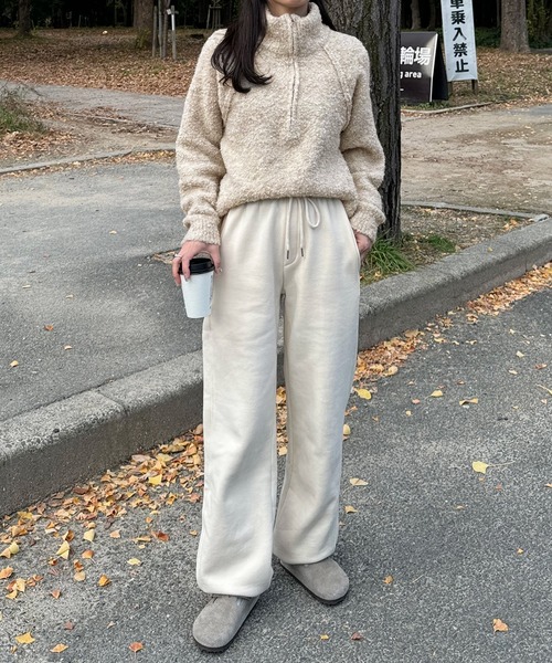 LE MORE(リモア)の「ブークレジッパーニット(ニット/セーター・レディース・ベージュ/グレー・FREE)」の5枚目の写真