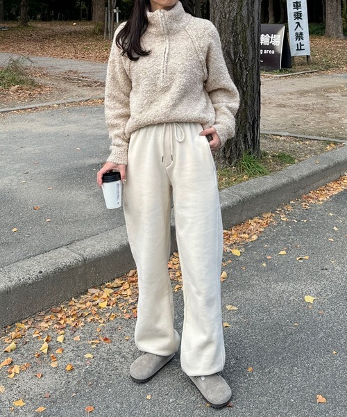 LE MORE(リモア)の「ブークレジッパーニット(ニット/セーター・レディース・ベージュ/グレー・FREE)」の13枚目の写真