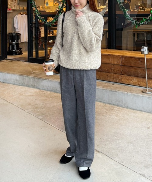 LE MORE(リモア)の「ブークレジッパーニット(ニット/セーター・レディース・ベージュ/グレー・FREE)」の15枚目の写真