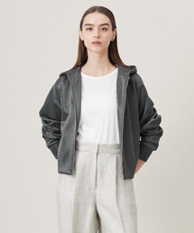 美品 iCB ジップアップフーディ パーカー ICB パーカー 「洗える」 ビスコースエアーボンディング ジップ