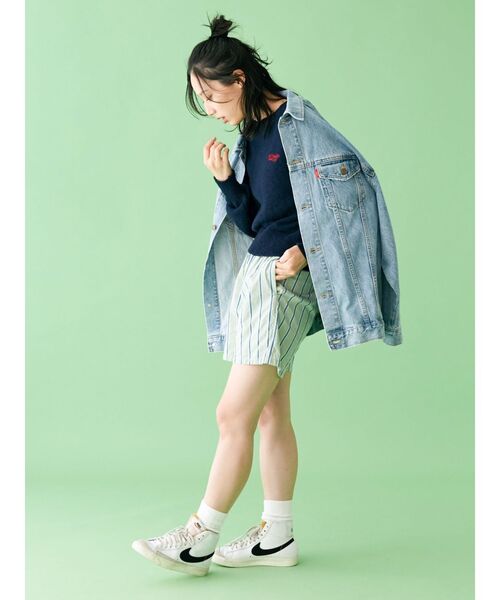 Ungrid（アングリッド）の「【WEB限定】ストライプラフハーフパンツ（その他パンツ・レディース・グリーン/ブルー・FREE）」の19枚目の写真