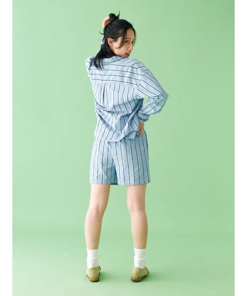 Ungrid（アングリッド）の「【WEB限定】ストライプラフハーフパンツ（その他パンツ・レディース・グリーン/ブルー・FREE）」の10枚目の写真