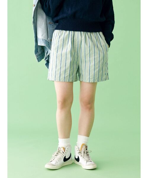 Ungrid（アングリッド）の「【WEB限定】ストライプラフハーフパンツ（その他パンツ・レディース・グリーン/ブルー・FREE）」の21枚目の写真