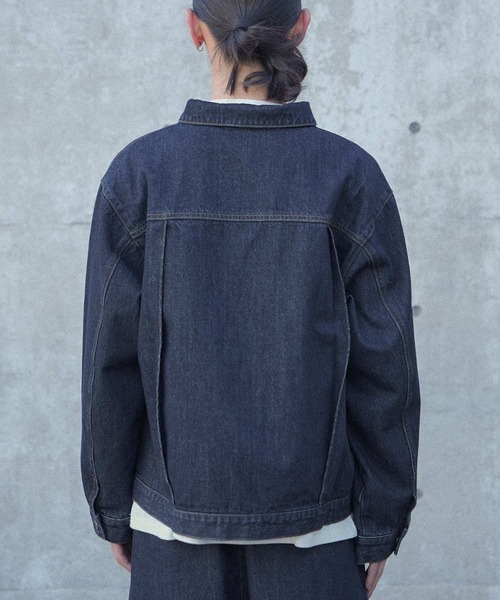 セール】【セットアップ対応】『タックデザインデニムジャケット