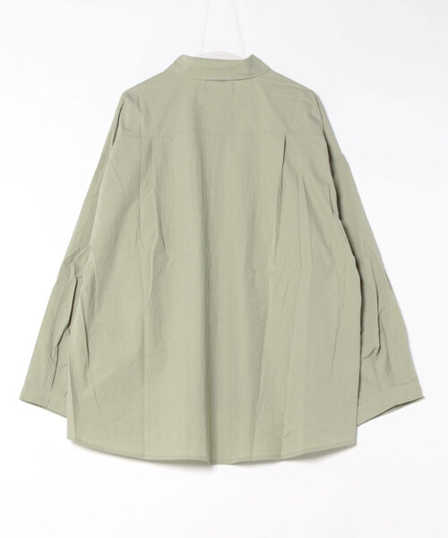 CUBE SUGAR（キューブシュガー）の「綿ダンプオーバーサイズシャツ（シャツ/ブラウス・レディース・ブラック/カーキ/ブルー/ホワイト・M）」の5枚目の写真