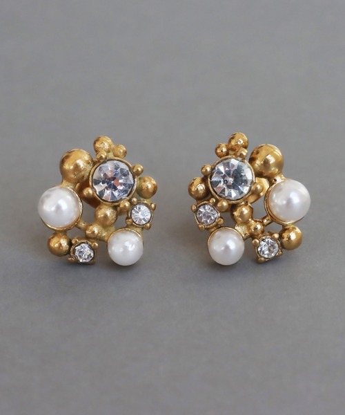 abaskdesign（アバスクデザイン）の「金属アレルギー対応  パールビジューピアス（ピアス（両耳用）・レディース・ゴールド・FREE）」の8枚目の写真