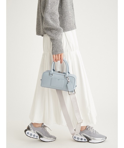 emmi（エミ）の「【10th】ecoフェイクレザーミニボストンバッグ（ショルダーバッグ・レディース・ホワイト/イエロー/ブラック/ライトブルー・FREE）」の9枚目の写真