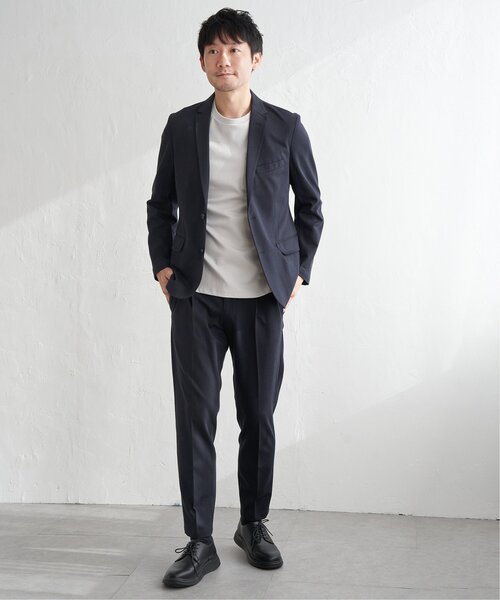 IKKA LOUNGE(イッカラウンジ)の「ポンチクルーネックジャケットロンT(Tシャツ/カットソー・メンズ・ホワイト/ライトグレー・M/L/XL/S)」の14枚目の写真
