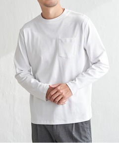 セール】ロゴ ジャカード ロングスリーブ モックネック Tシャツ（T