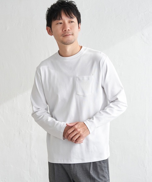 ポンチクルーネックジャケットロンT（Tシャツ/カットソー）｜IKKA
