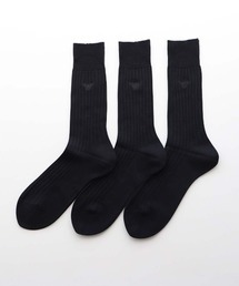 EMPORIO ARMANI | 【3足セット】EMPORIO ARMANI イーグルリブ ビジネスソックス 92312721(Tシャツ/カットソー)