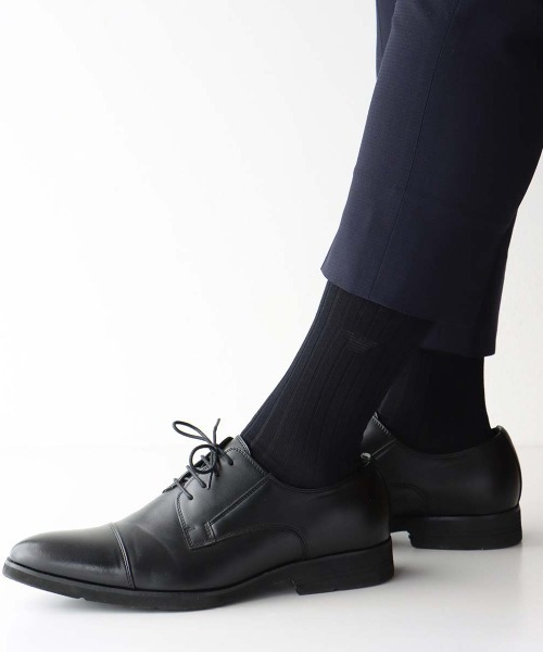 EMPORIO ARMANI（エンポリオアルマーニ）の「【3足セット】EMPORIO ARMANI イーグルリブ ビジネスソックス 92312721（Tシャツ/カットソー・メンズ・ブラック系3/その他1・25-26cm）」の5枚目の写真