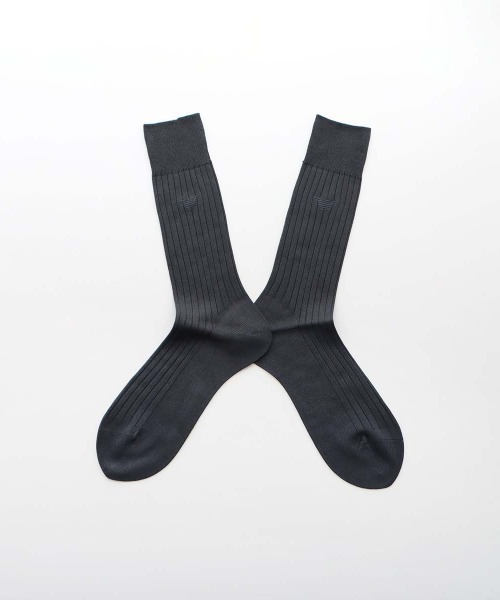 EMPORIO ARMANI（エンポリオアルマーニ）の「【3足セット】EMPORIO ARMANI イーグルリブ ビジネスソックス 92312721（Tシャツ/カットソー・メンズ・ブラック系3/その他1・25-26cm）」の8枚目の写真