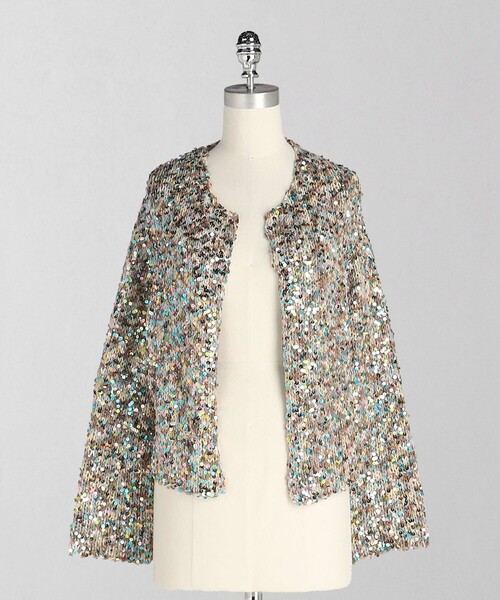 ＜LOEFF＞レインボー スパンコール カーディガン（カーディガン/ボレロ）｜LOEFF（ロエフ）