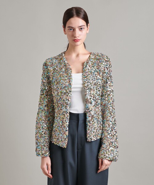 LOEFF（ロエフ）の「＜LOEFF＞レインボー スパンコール カーディガン（カーディガン/ボレロ・レディース・その他1・FREE）」の5枚目の写真