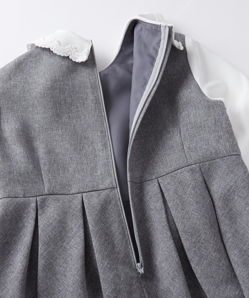 QUNTSTYLE（キュントスタイル）の「フォーマルワンピーススーツ3点セット　(110～140cm)（スーツセット・キッズ・グレー・140/130/120/110）」の6枚目の写真