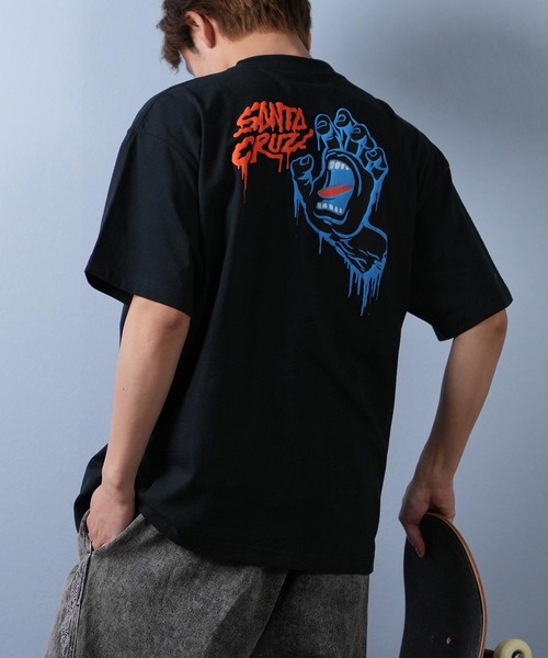 SANTA CRUZ（サンタクルーズ）の「【ムラサキスポーツ限定】SANTACRUZ/サンタクルーズ 半袖Tシャツ バックプリント 502252403（Tシャツ/カットソー・メンズ・ホワイト/アーミー/ブラック・M/XL/L）」の2枚目の写真