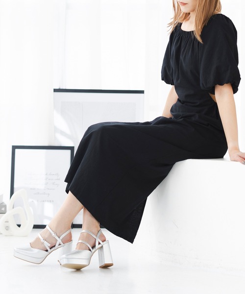 attagirl（アタガール）の「厚底ダブルベルトミュールパンプス（パンプス・レディース・ブラック/アイボリー/ブルー系その他/シルバー・LL/L/M/S）」の22枚目の写真
