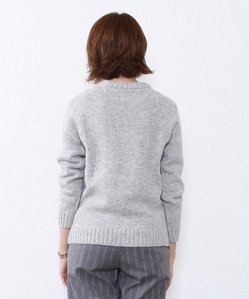 coen（コーエン）の「シェットケーブルニット（ニット/セーター・レディース・オフホワイト/ライトグレー・LARGE/MEDIUM）」の9枚目の写真