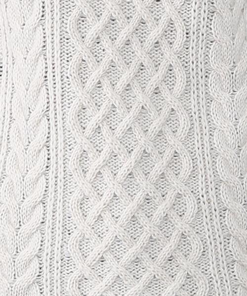 coen（コーエン）の「シェットケーブルニット（ニット/セーター・レディース・オフホワイト/ライトグレー・LARGE/MEDIUM）」の7枚目の写真