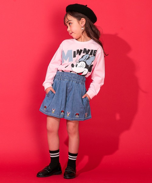 Disney（ディズニー）の「ディズニー デニム キュロットショートパンツ 0193K（デニムパンツ・キッズ・ライトインディゴブルー・80ｃｍ/90cm/100cm/110cm/120cm/130cm）」の4枚目の写真