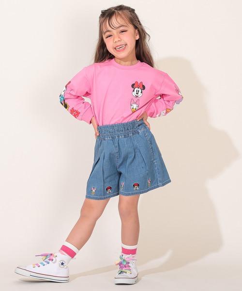 Disney（ディズニー）の「ディズニー デニム キュロットショートパンツ 0193K（デニムパンツ・キッズ・ライトインディゴブルー・80ｃｍ/90cm/100cm/110cm/120cm/130cm）」の6枚目の写真