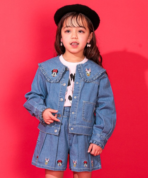 Disney（ディズニー）の「ディズニー デニム キュロットショートパンツ 0193K（デニムパンツ・キッズ・ライトインディゴブルー・80ｃｍ/90cm/100cm/110cm/120cm/130cm）」の8枚目の写真